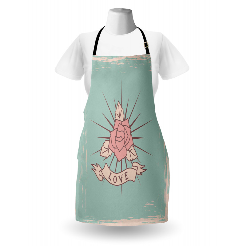 Vintage Rose and Love Apron