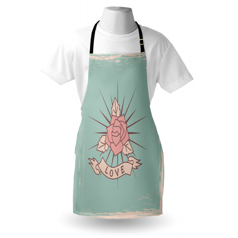 Vintage Rose and Love Apron