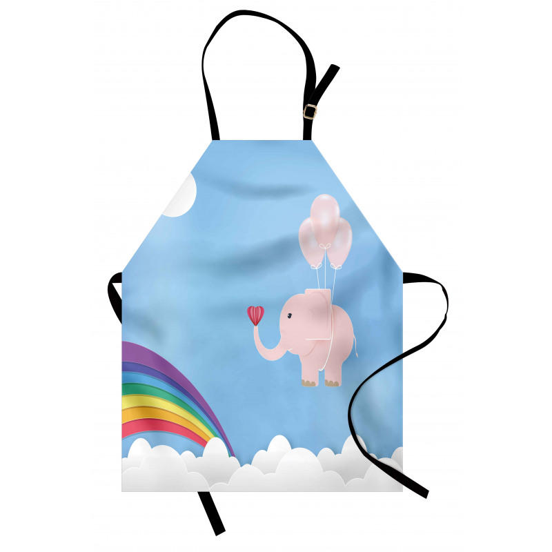 Elephant Rainbow Sky Apron