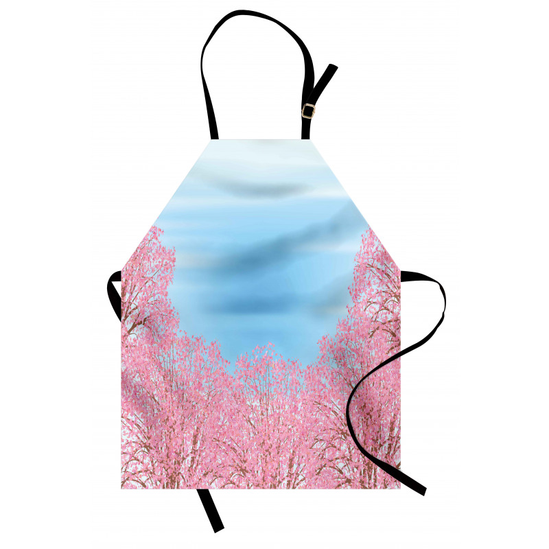 Pinkish Blossom Trees Apron