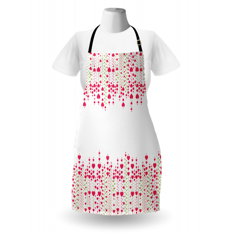 Heart Leaves Flowers Apron