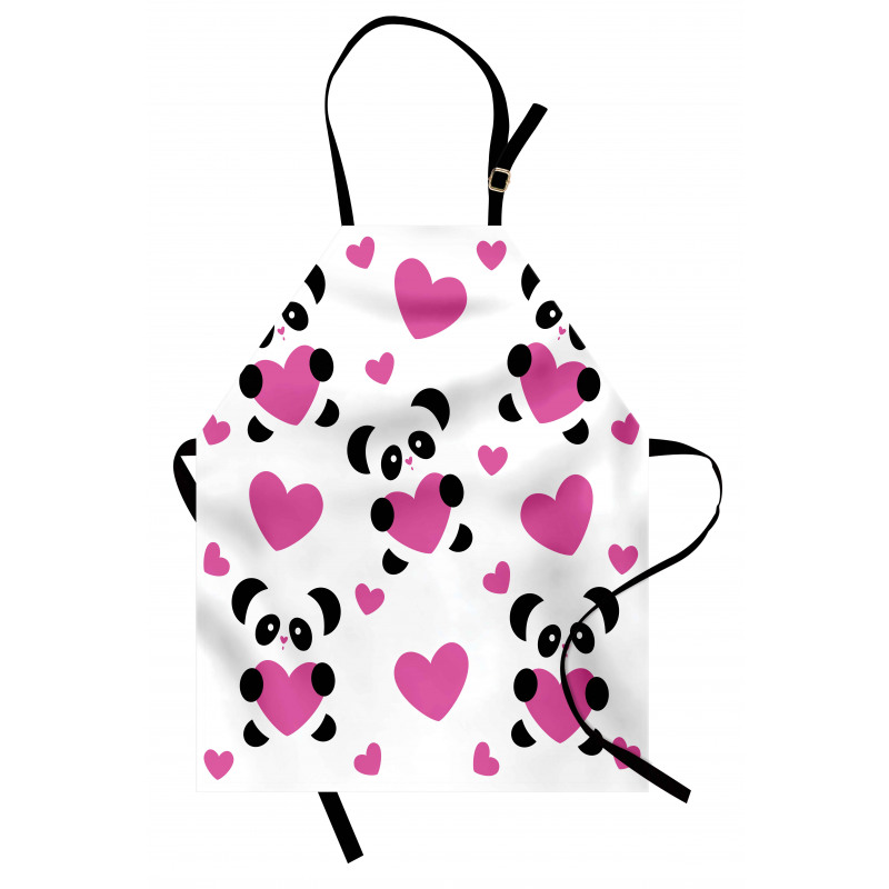 Love Pandas Hearts Apron