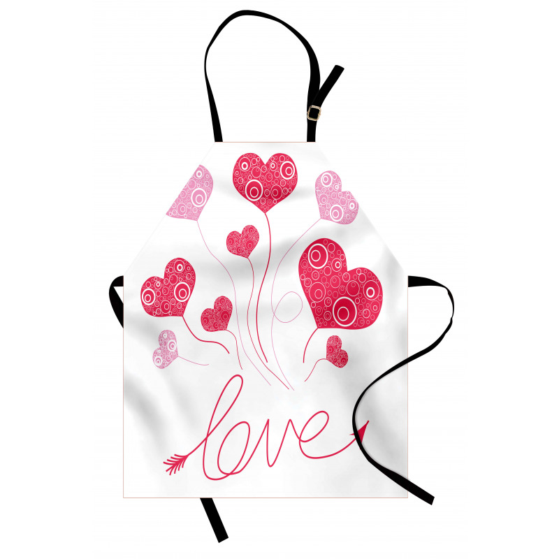 Sevgililer Günü Mutfak Önlüğü Aşk Kalp Şekilli Balonlar