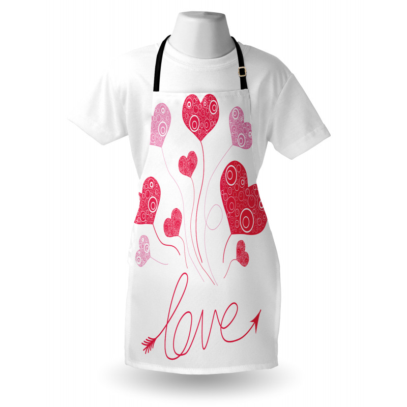 Love Heart Balloons Apron