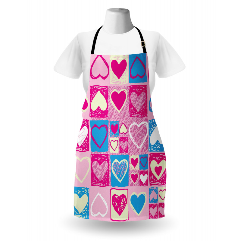 Hearts in Square Shape Apron