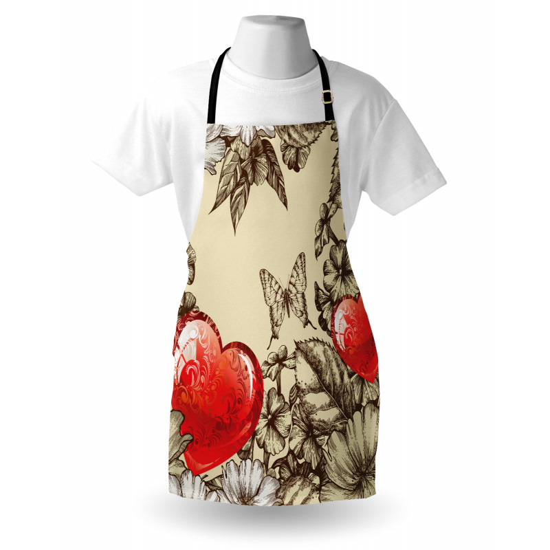 Flowers and Butterfly Apron