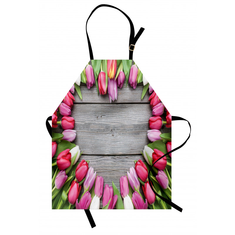 Frame of Fresh Tulips Apron