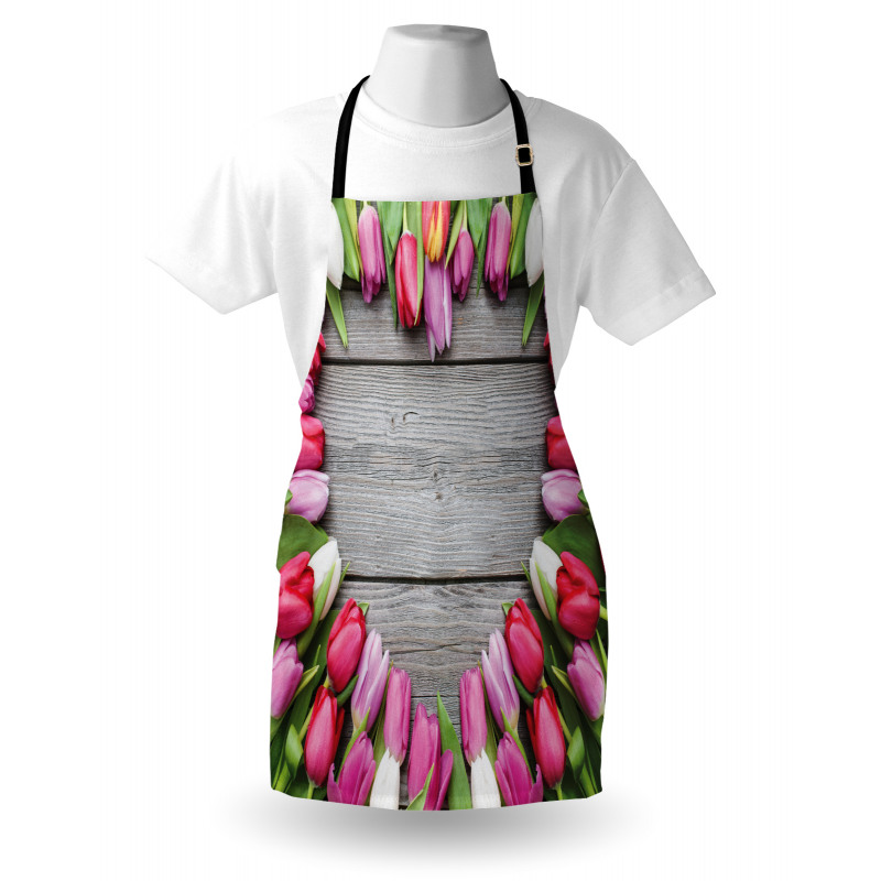 Frame of Fresh Tulips Apron