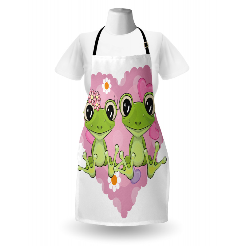 Heart in Love Flowers Apron