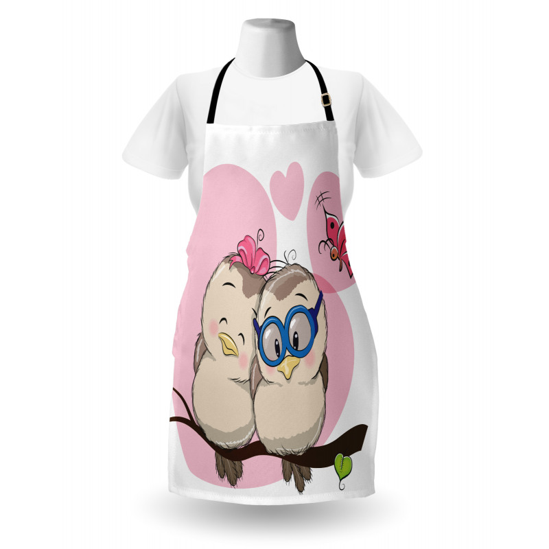 Cartoon Birds Valnetine Apron