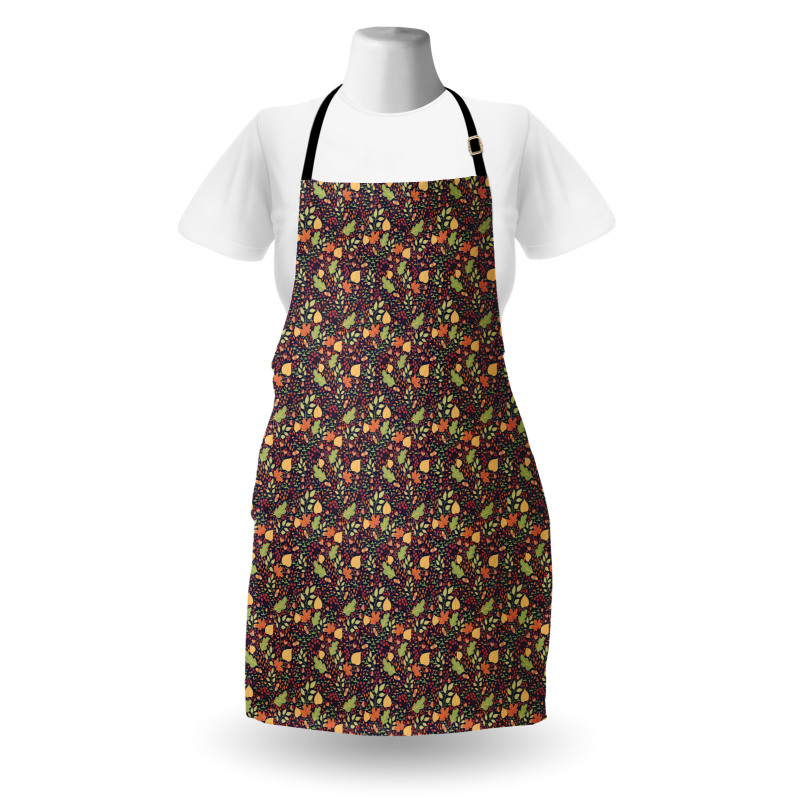 Leaves Acorns and Berries Apron