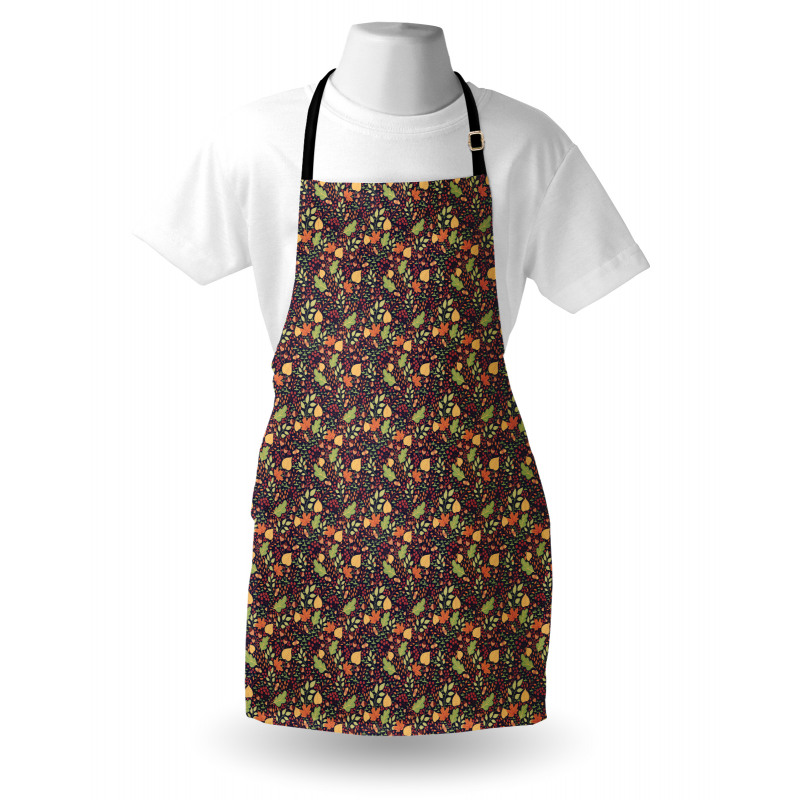 Leaves Acorns and Berries Apron