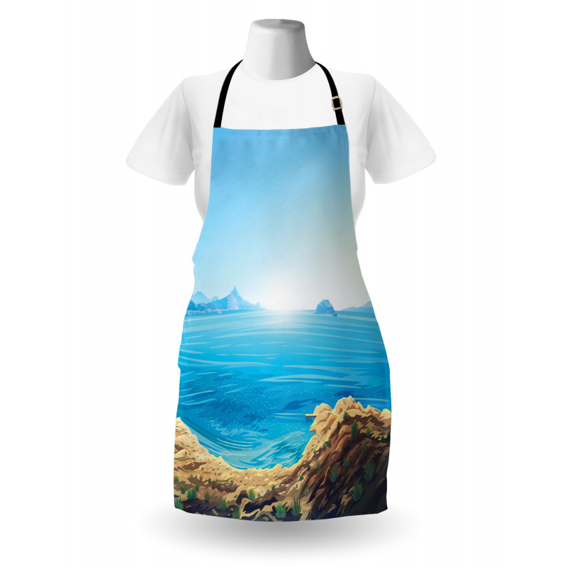 Seascape Cartoon Apron