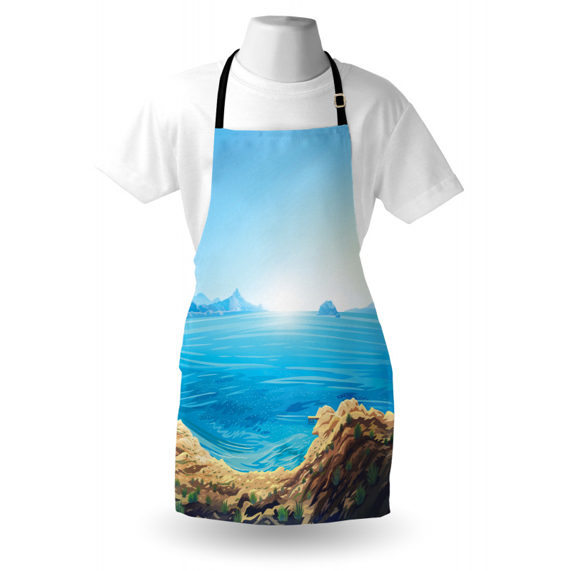 Seascape Cartoon Apron