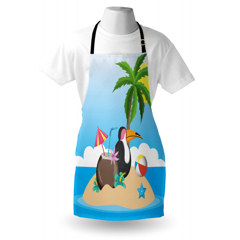 Tropic Funny Cartoon Apron