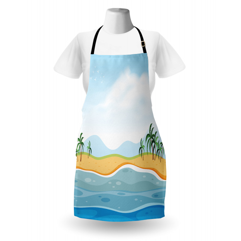 Ocean Palms Panorama Apron