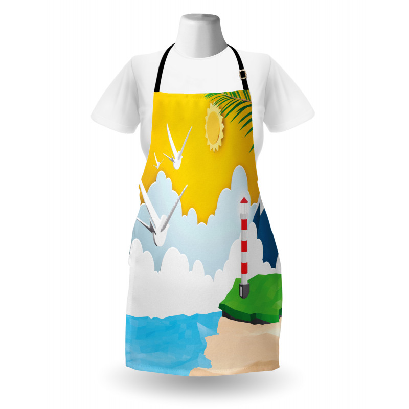 Marine Paper Cut Art Apron