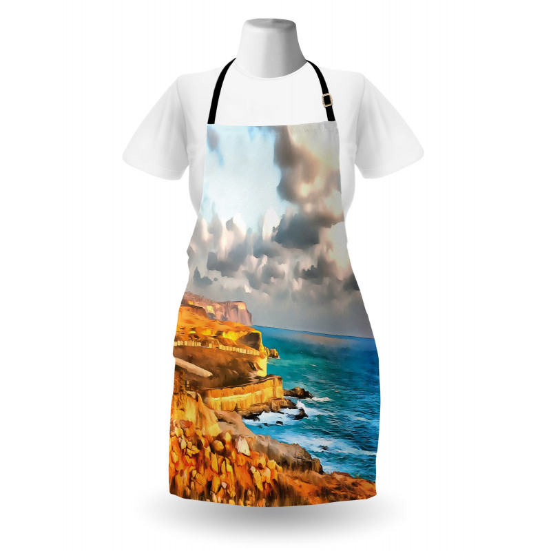 Digital Painting Sea Apron