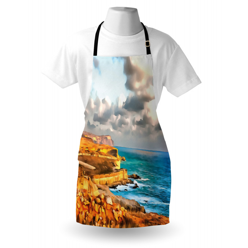 Digital Painting Sea Apron