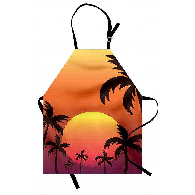 Sunset with Palms Art Apron