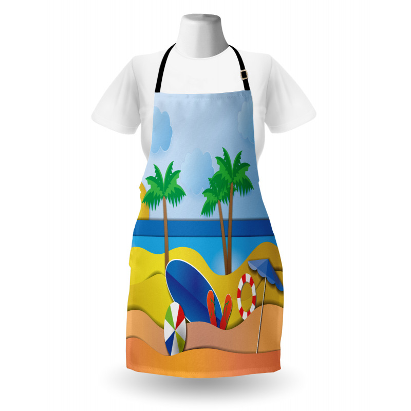 Paper Cut Art Seaside Apron