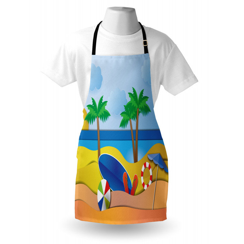 Paper Cut Art Seaside Apron