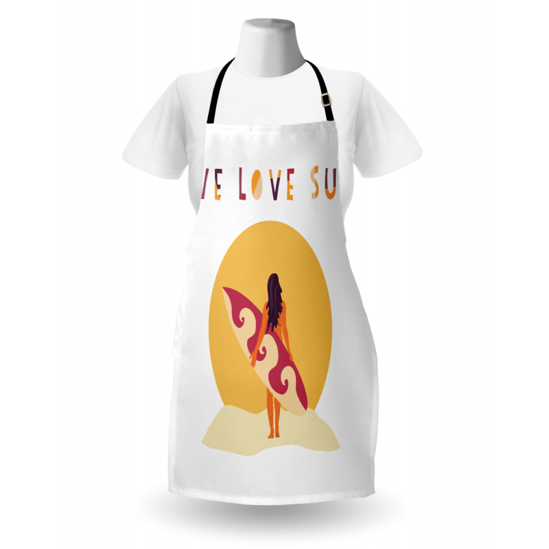 Live Love Surf Girl Apron