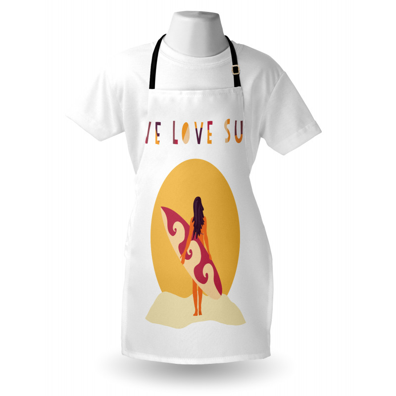 Live Love Surf Girl Apron