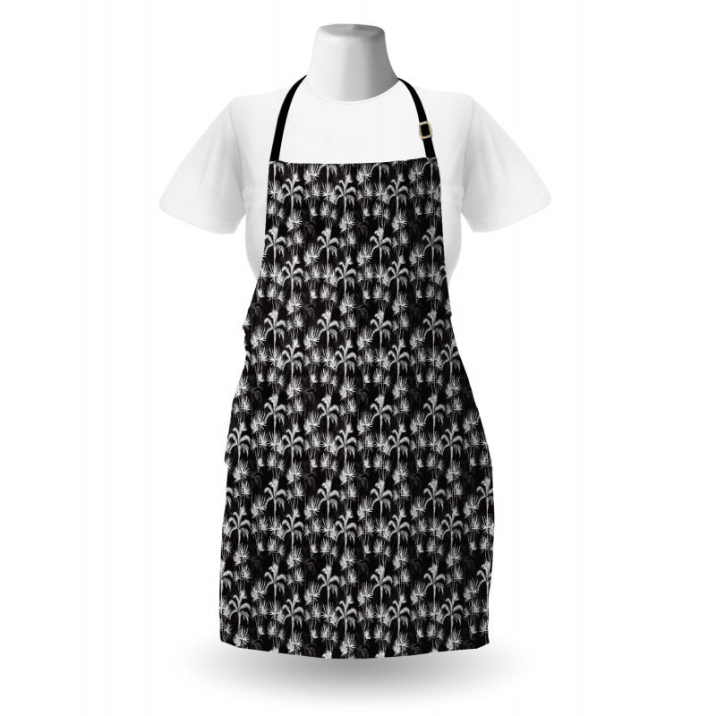 Exotic Palm Tree Sketch Apron