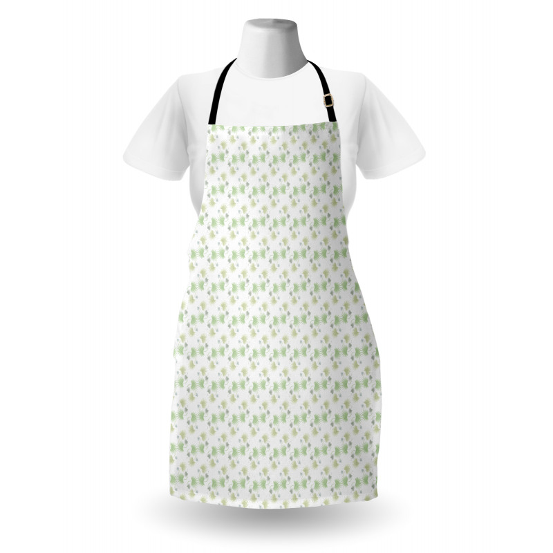 Pastel Exotic Leaves Art Apron