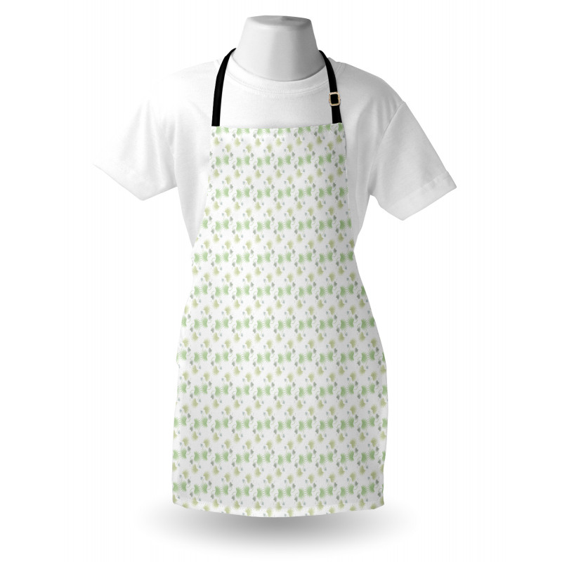 Pastel Exotic Leaves Art Apron