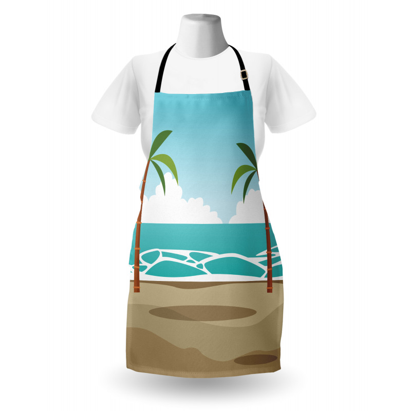 Ocean and Palm Trees Apron