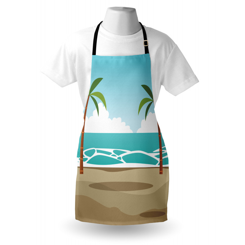 Ocean and Palm Trees Apron