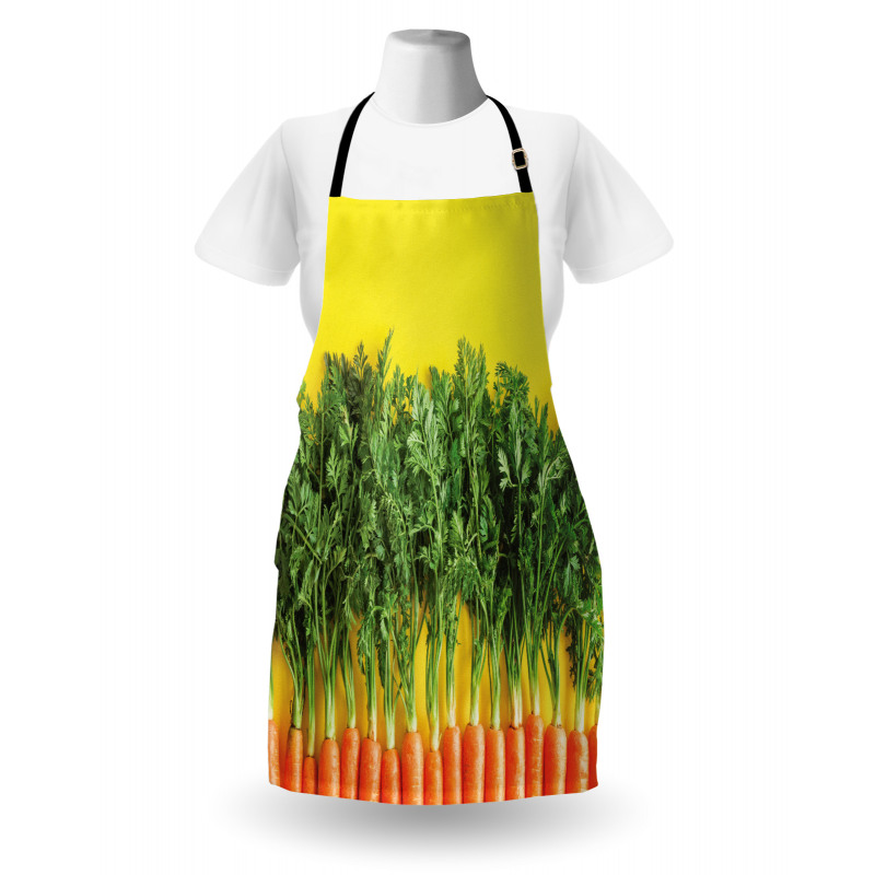 Carrots in a Row Art Apron