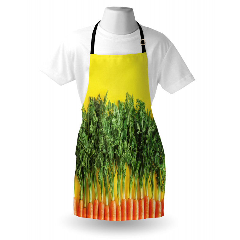 Carrots in a Row Art Apron