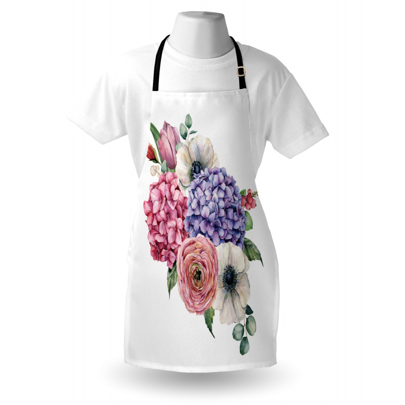 Hydrangea Mix Bouquet Art Apron