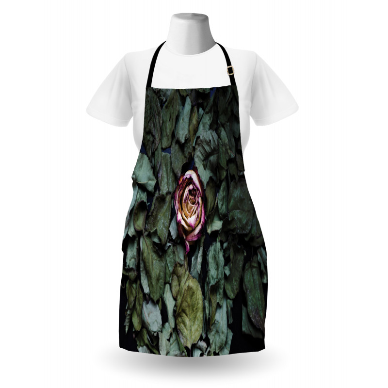 Rose Flower Dry Leaves Apron