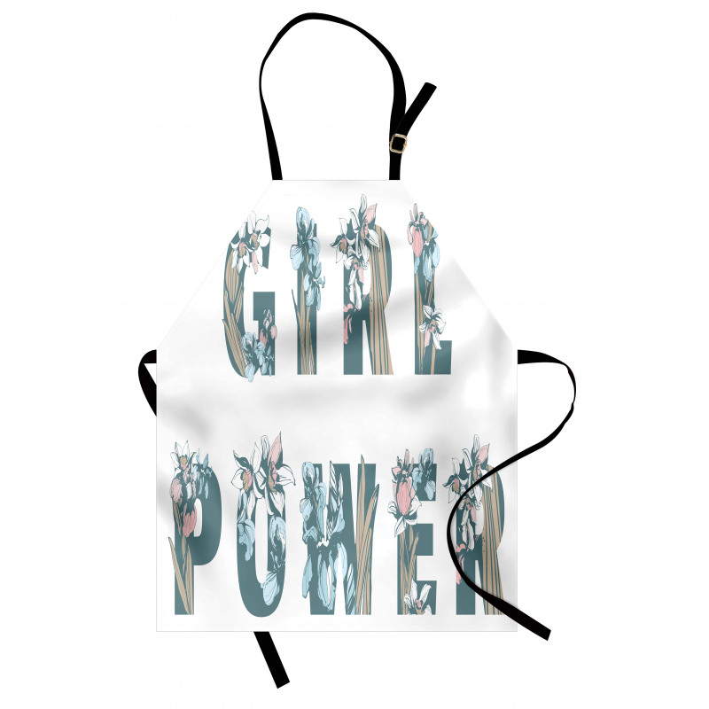 Girl Power Floral Art Apron