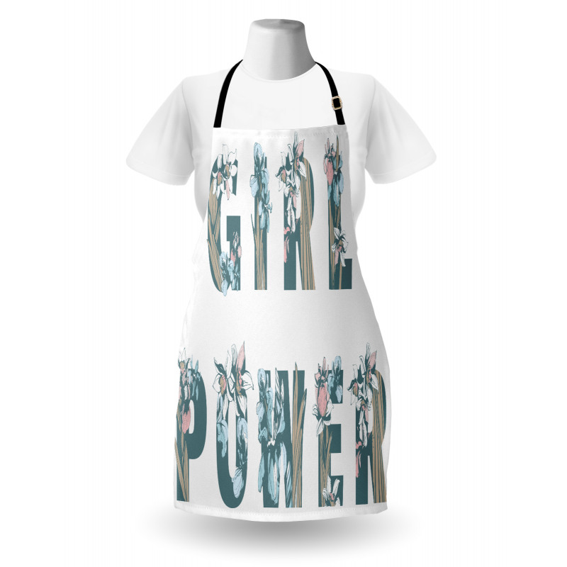 Girl Power Floral Art Apron