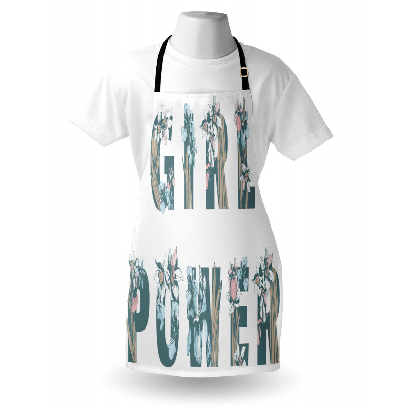 Girl Power Floral Art Apron