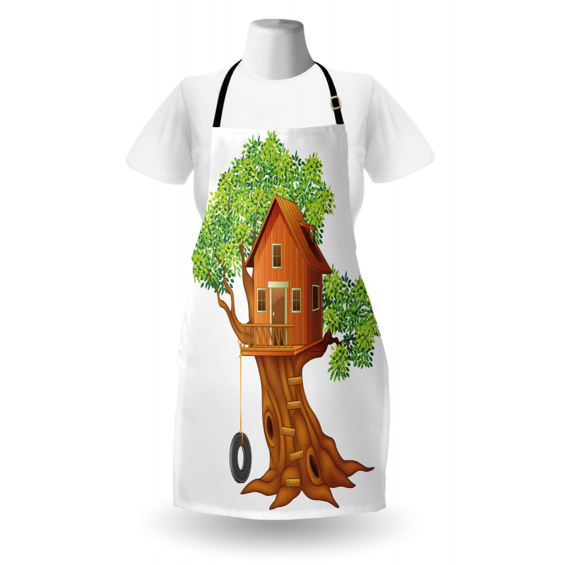 Wooden Home on Branches Apron