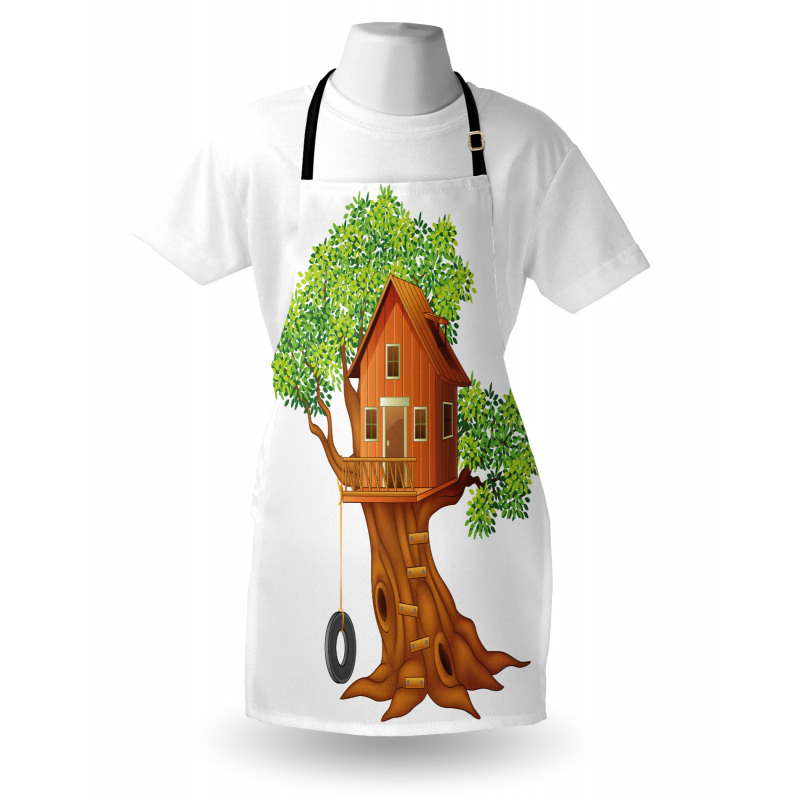 Wooden Home on Branches Apron