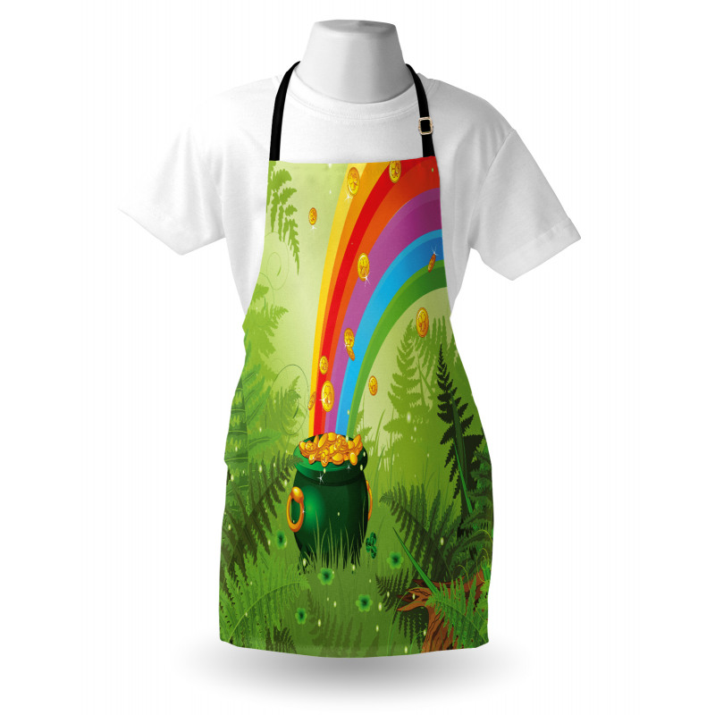 Pot of Coins and Rainbow Apron