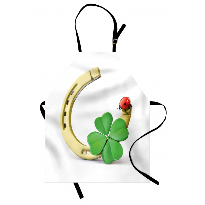 Horseshoe Ladybug Shamrock Apron