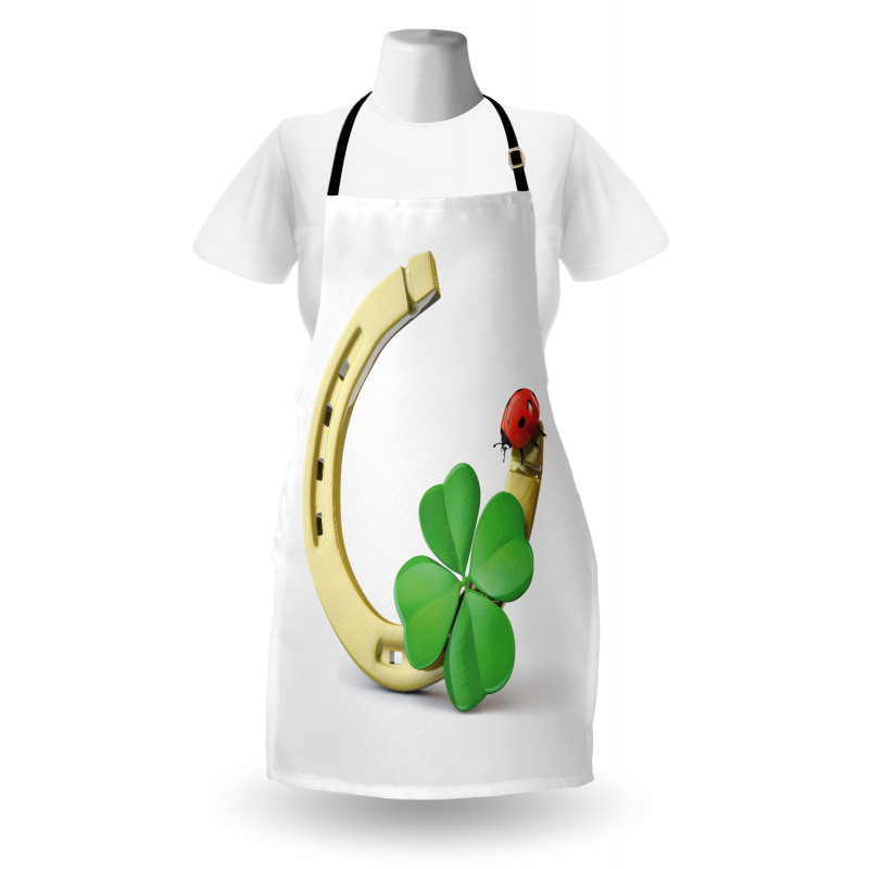 Horseshoe Ladybug Shamrock Apron