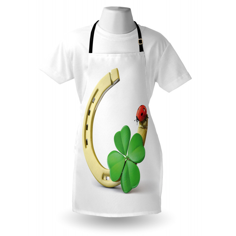 Horseshoe Ladybug Shamrock Apron