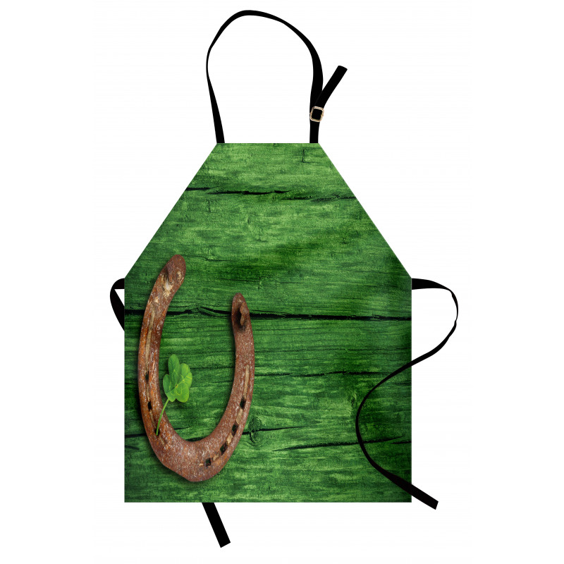 Rusty Horseshoe Shamrock Apron