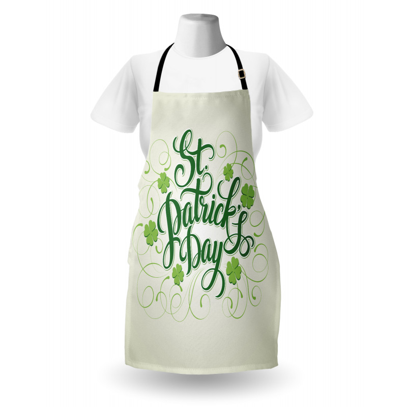 St Patrick's Day Swirls Art Apron