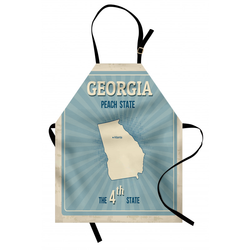 Typographic Map Pattern Apron