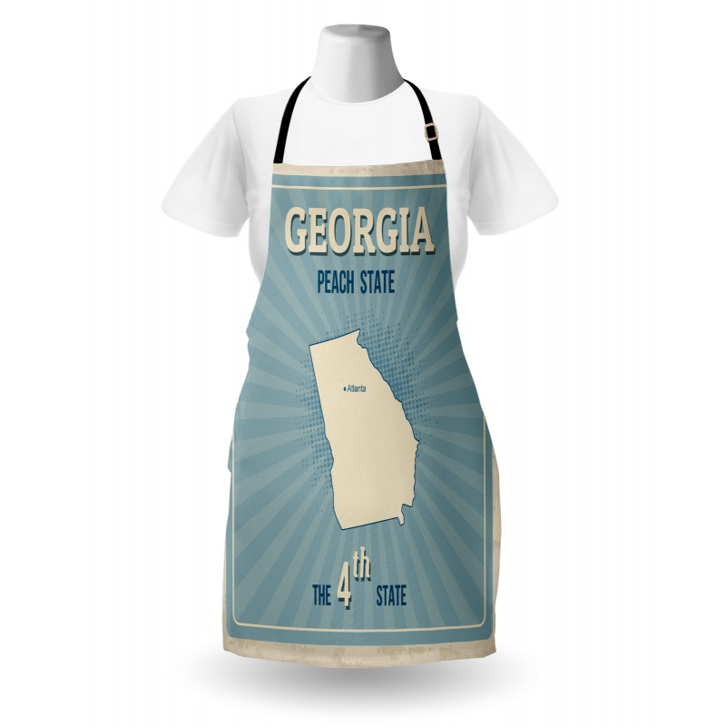 Typographic Map Pattern Apron